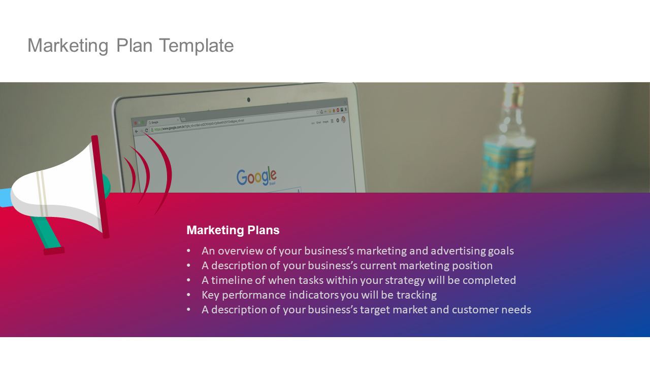Attractive Marketing Plan Template Presentation-One Node